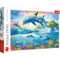 1500 Piece Jigsaw Puzzle, Dolphin Family, Ocean Scene, Island Paradise, Sealife, Coral Reef, Adult Puzzles, Trefl 26162